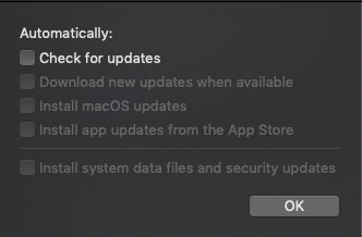 Спиране на ъпдейт до MacOS Catalina